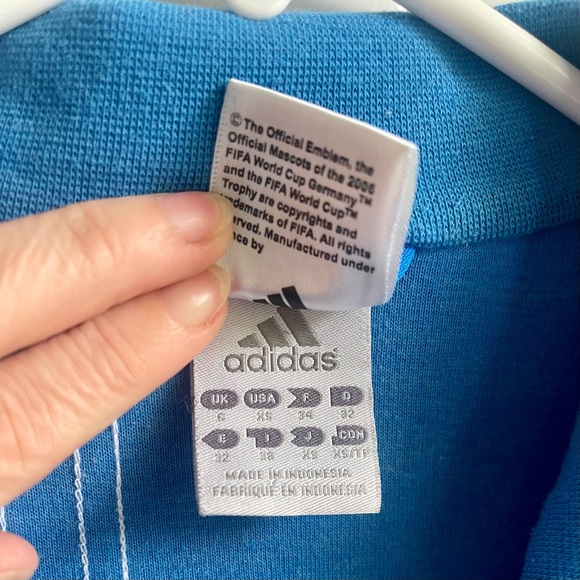 Adidas FIFA World Cup 2006 Track Jacket Italia Champions XS Vintage Blue - Picture 7 of 14